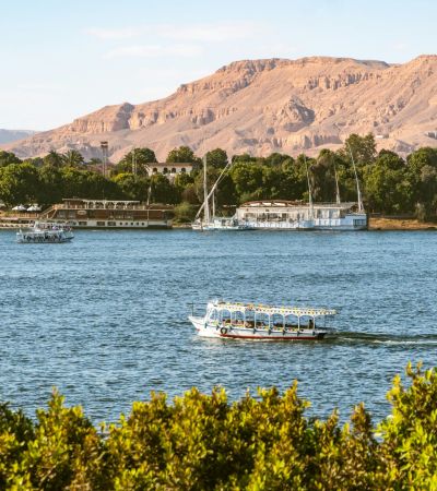 white boat on the Nile