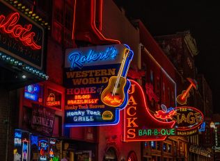 red and yellow led signage