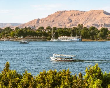 white boat on the Nile